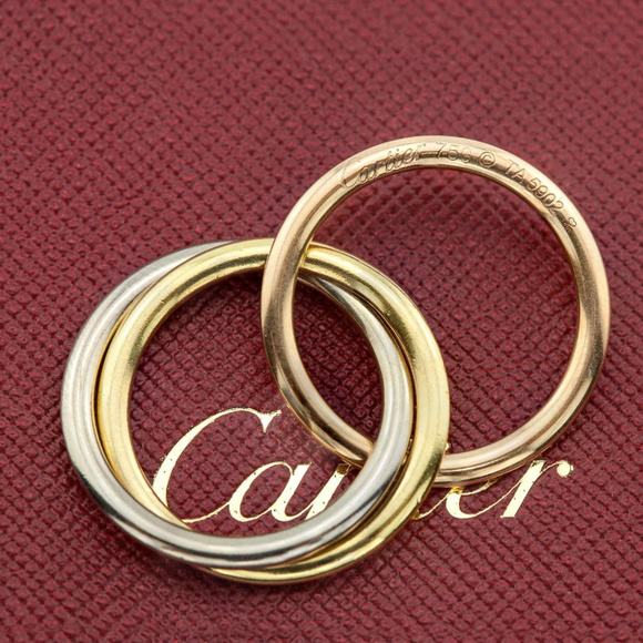 SOLD! CARTIER 18K Tri-color Gold Womens Pendant - Picture 3 of 5